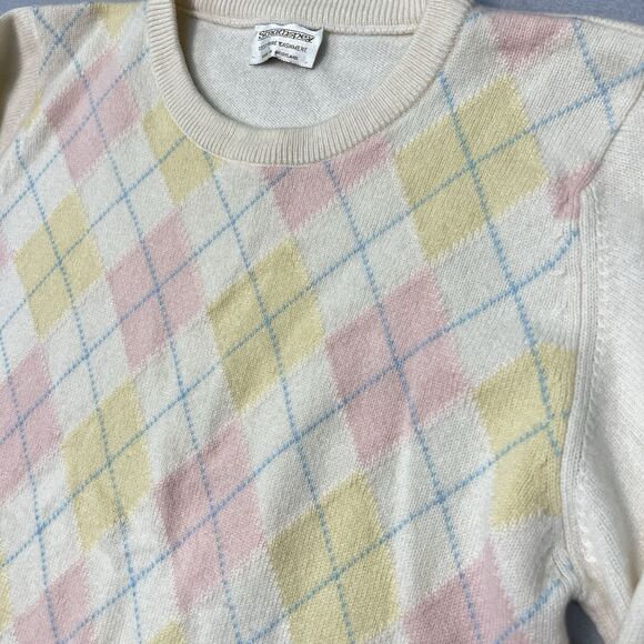 VTG Strathsbey Cashmere Argyle Sweater, Light Acedemia Soft Girl 60s Size M‎ - Picture 2 of 6